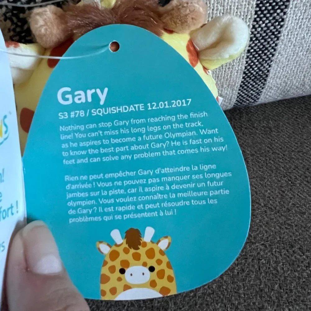 NWT 3” Gary the Giraffe Squishmallow Clip - Picture 5 of 6